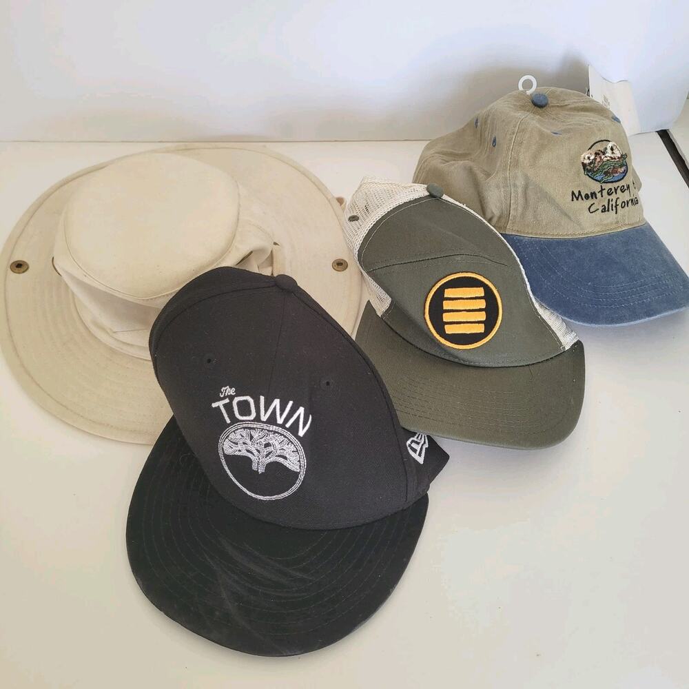 Lot Of Bundle Of 4 Hats Outdoor Beseball Tilley The Town Monterey Bay